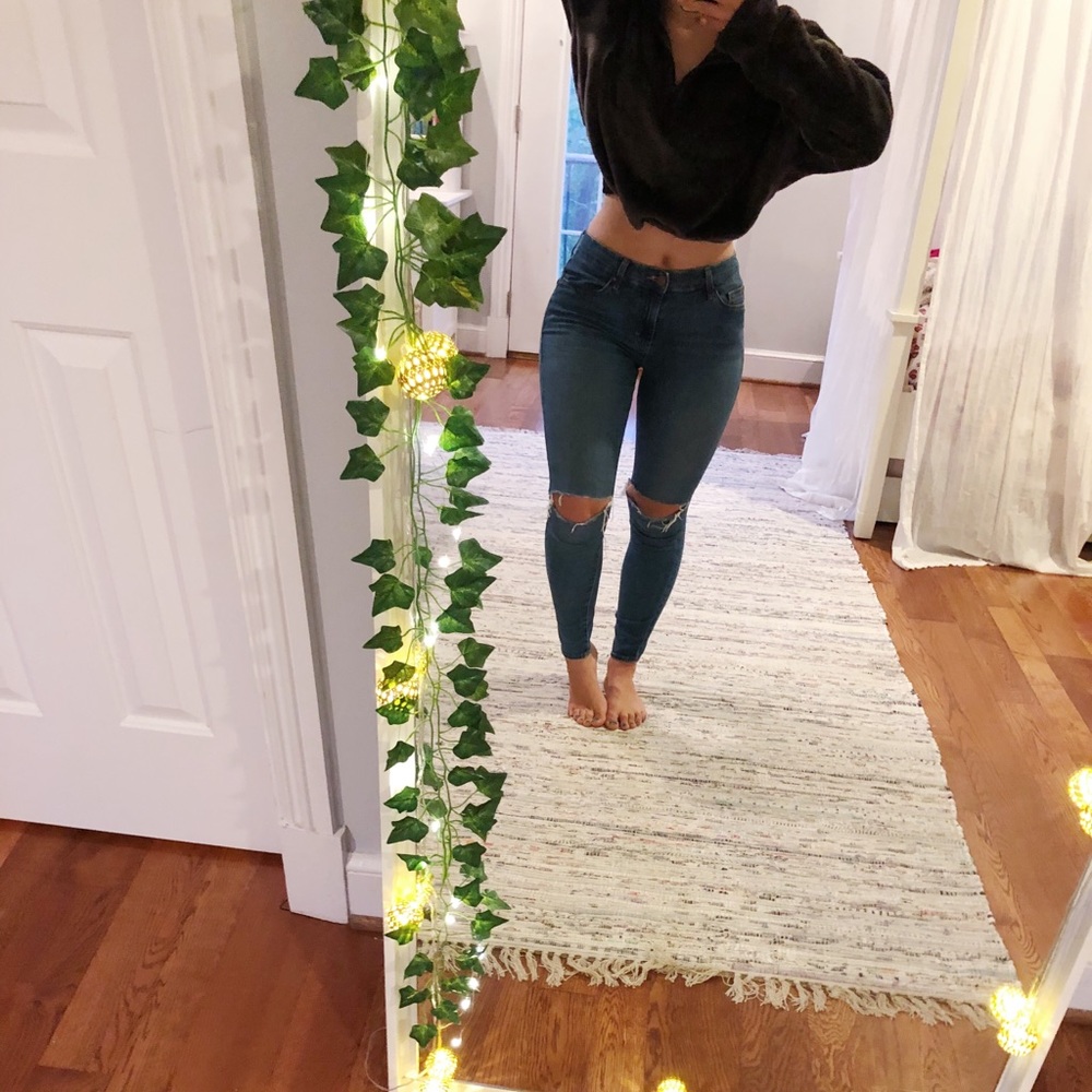 TOPSHOP ripped moto skinny jeans - Leigh